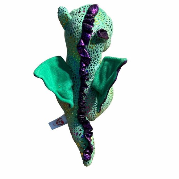 Ty Beanie Boos Cinder the Green Dragon (6 Inch) Stuffed Plush Animal  6” - Picture 4 of 5